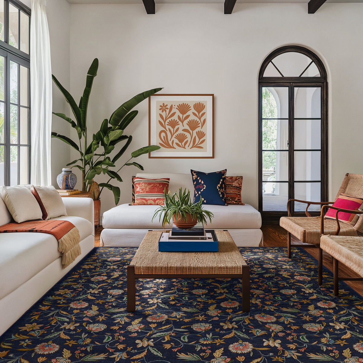 Mil Flores - Navy/Gold